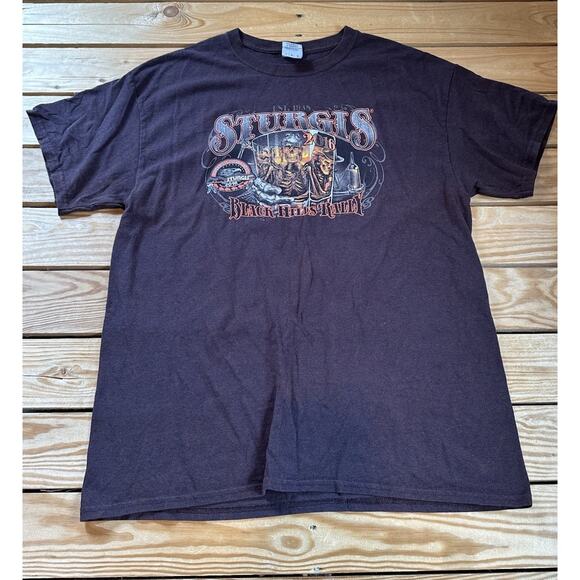 Gildan Other - Gildan Sturgis 2016 Black Hills Rally T Shirt Size Large Men’s Brown